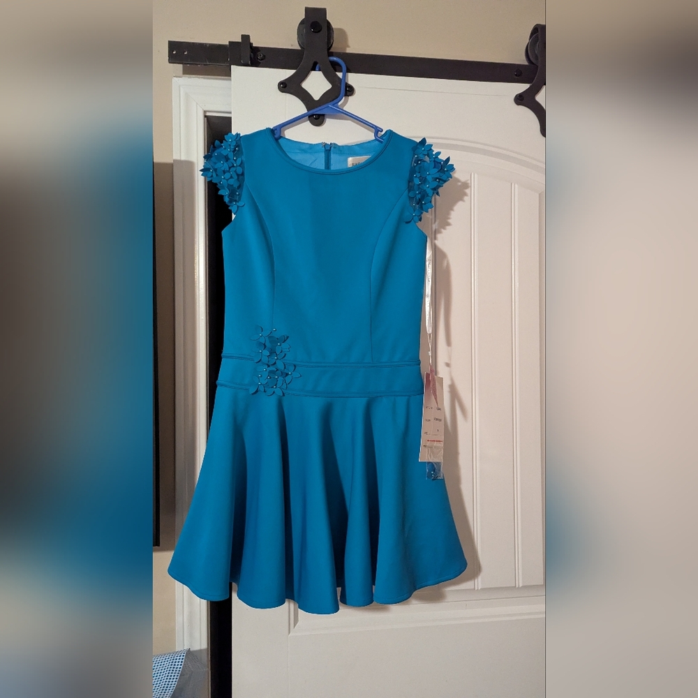 Girl's Rachal Allan Size 14 NWT Ocean Blue Interview Dress